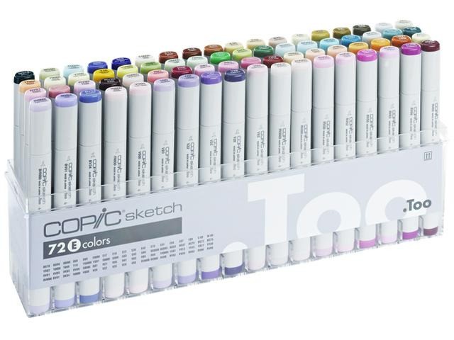 Copic sketch 72 alcoholmarkers set E - Copic - Everycolor teken