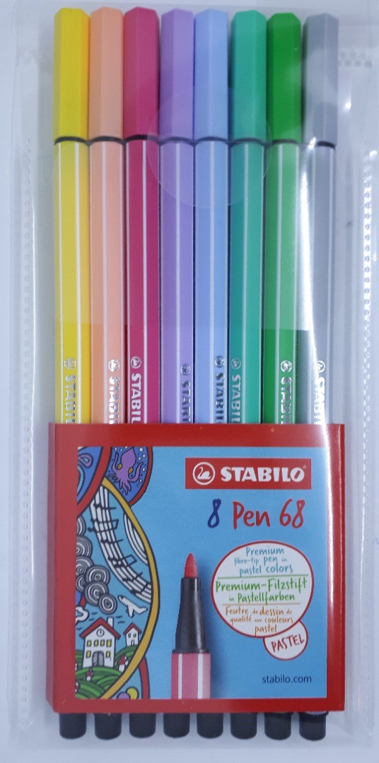 groet voordat Zeep Stabilo 68 pastel 8 viltstiften - stiften en markers - kunstenaarsmaterialen