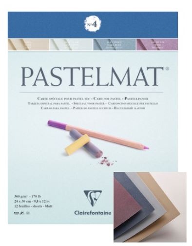 Clairefontaine 30 x 40 cm PastelMat Pastel Card Pad No5, 360 g, 12